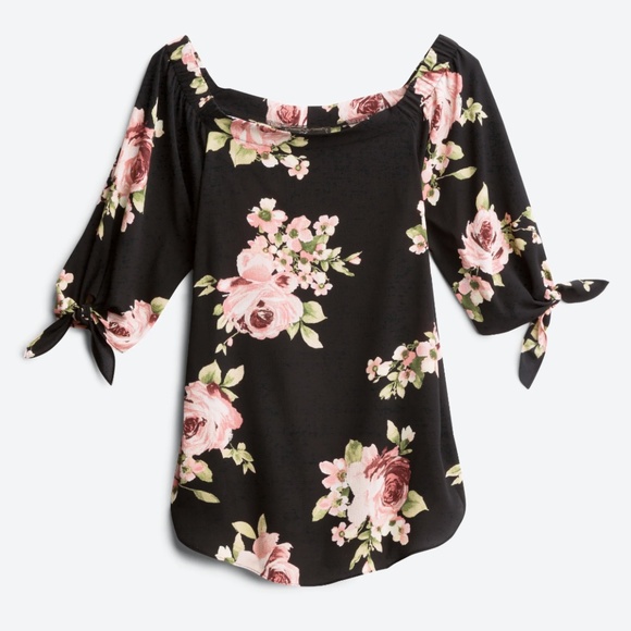 STATUS - Grassley Off-The-Shoulder Floral Blouse (NWT) (StitchFix) - Picture 1 of 2